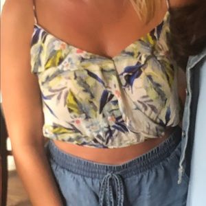 Matching floral set. Tank top and wrap skirt